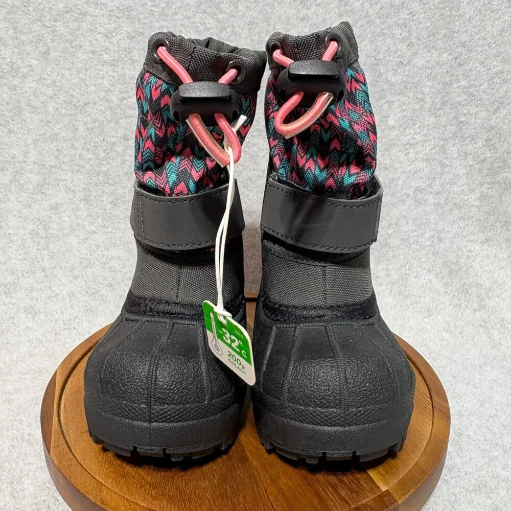 Columbia Boots Toddler Size 5 Powderbug Winter Snow Pink Gray Blue Waterproof